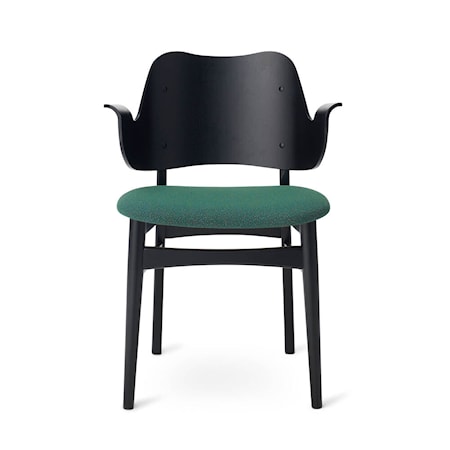 Gesture Chair S Hunter green Svartlackad Bok