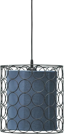 Taklampa Ring Svart/Blå