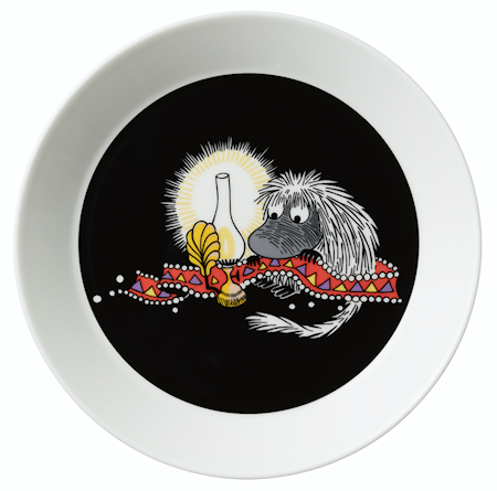 Mumin tallrik 19 cm Förfadern svart
