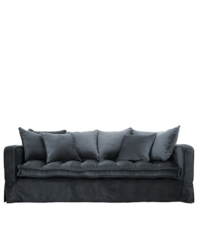 Greenwich 3-sits soffa Sammet Grå