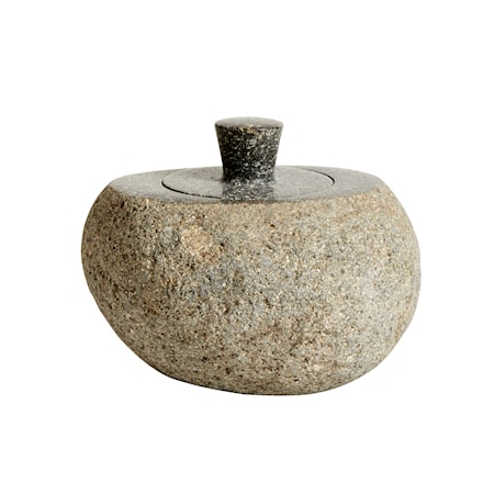 Jar w/lid Valley S - Grey/Natural