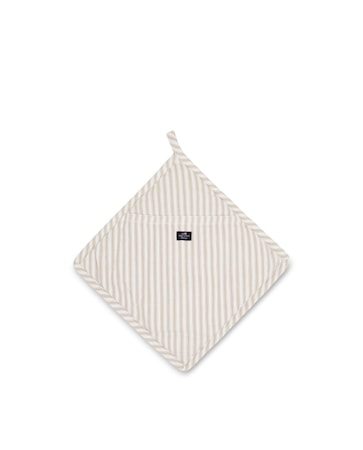 Icons Cotton Herringbone Grytlapp Beige/Vit One Size