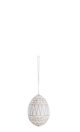 Hängande ägg Ø 5 cm Off white
