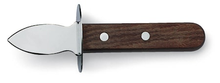 Ostronkniv med handskydd brunt trähandtag