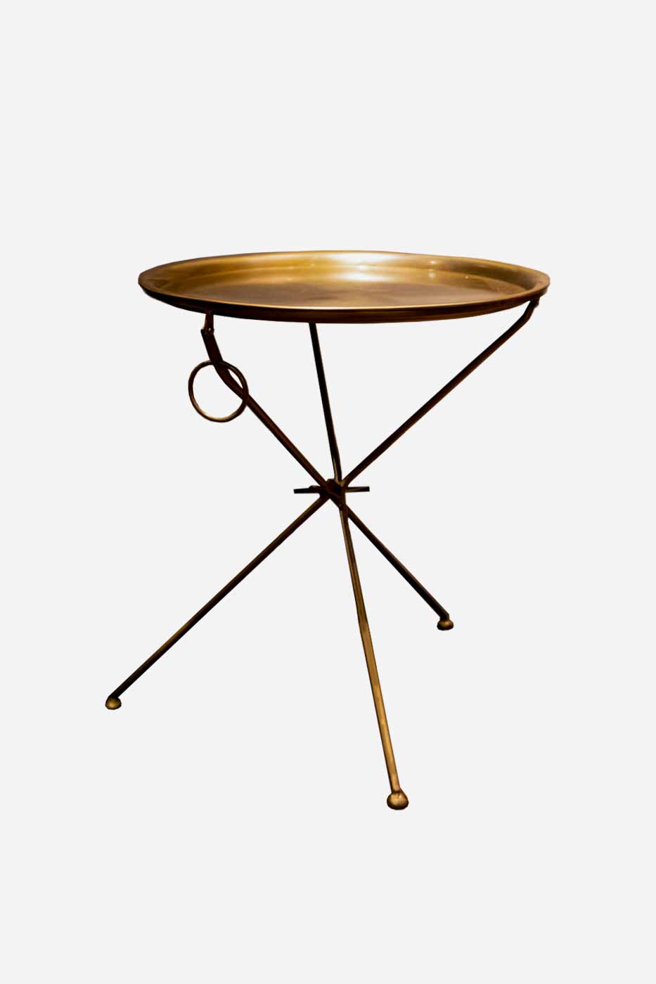 Sidobord Bonnie fällbart 54cm matt guld