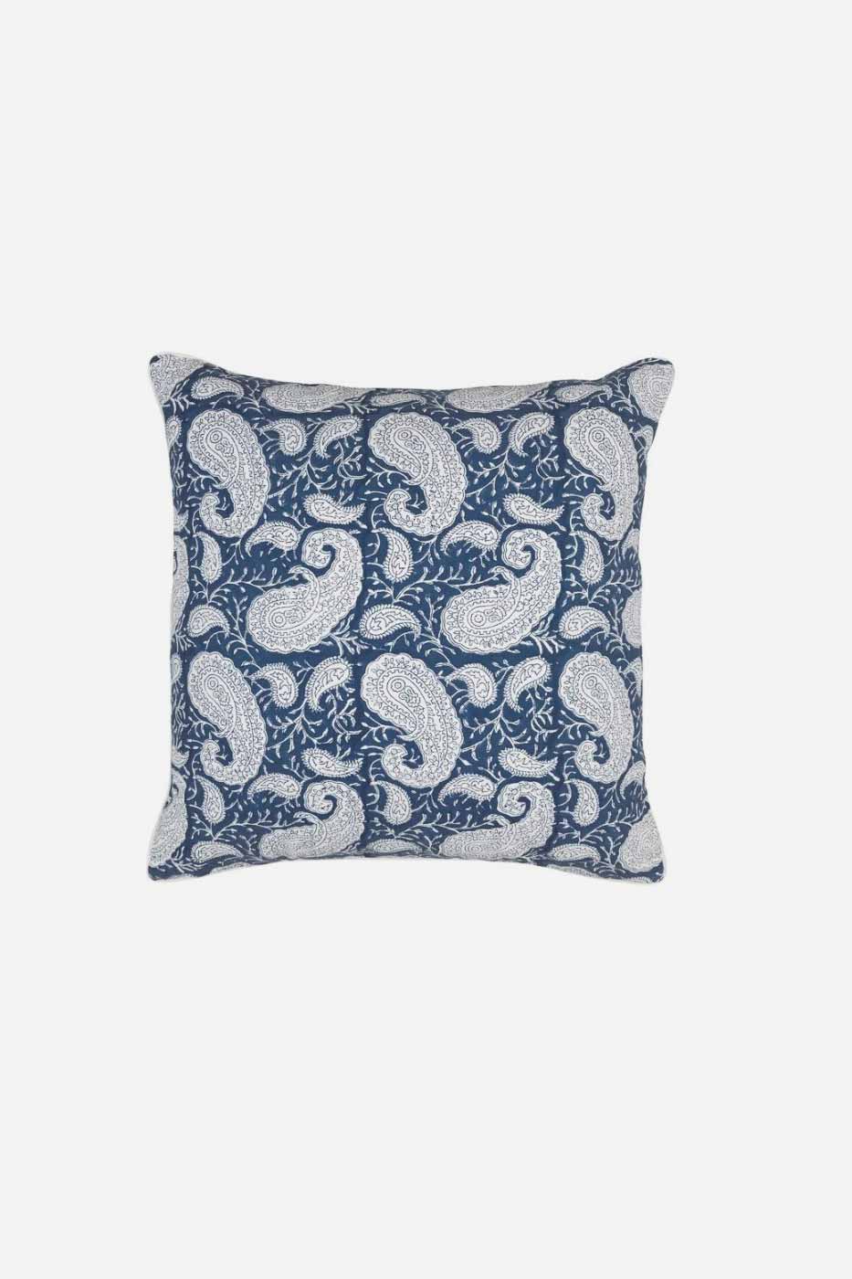 Kuddfodral Big Paisley Navy Blue 50x50cm