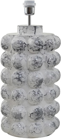 Bubbels Lampfot Marmor Vit 49 cm