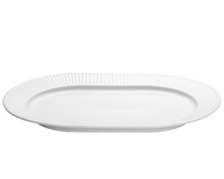 Plissé Ovalt Serveringsfat Vit