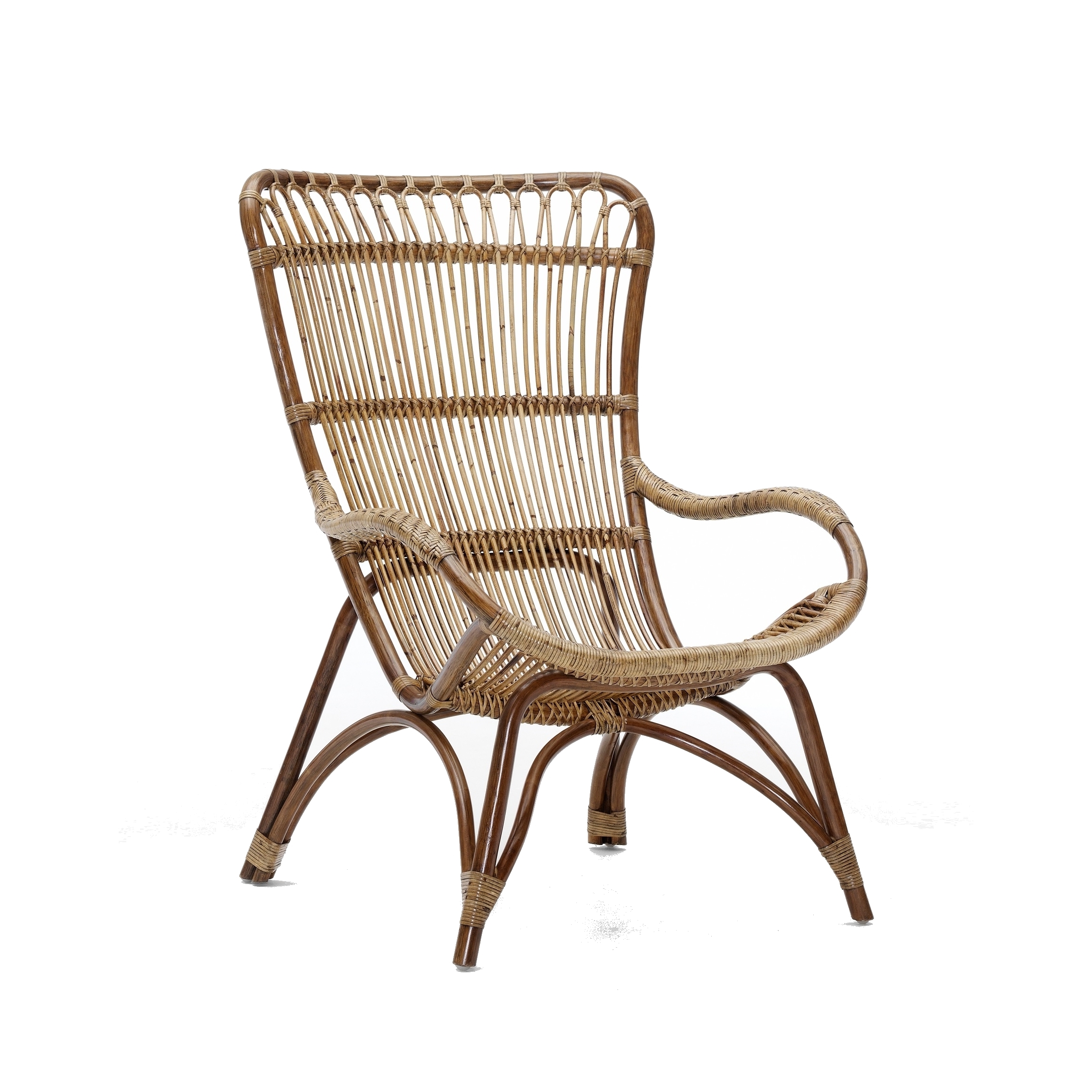 Monet korgfåtölj antikbrun, Sika-Design