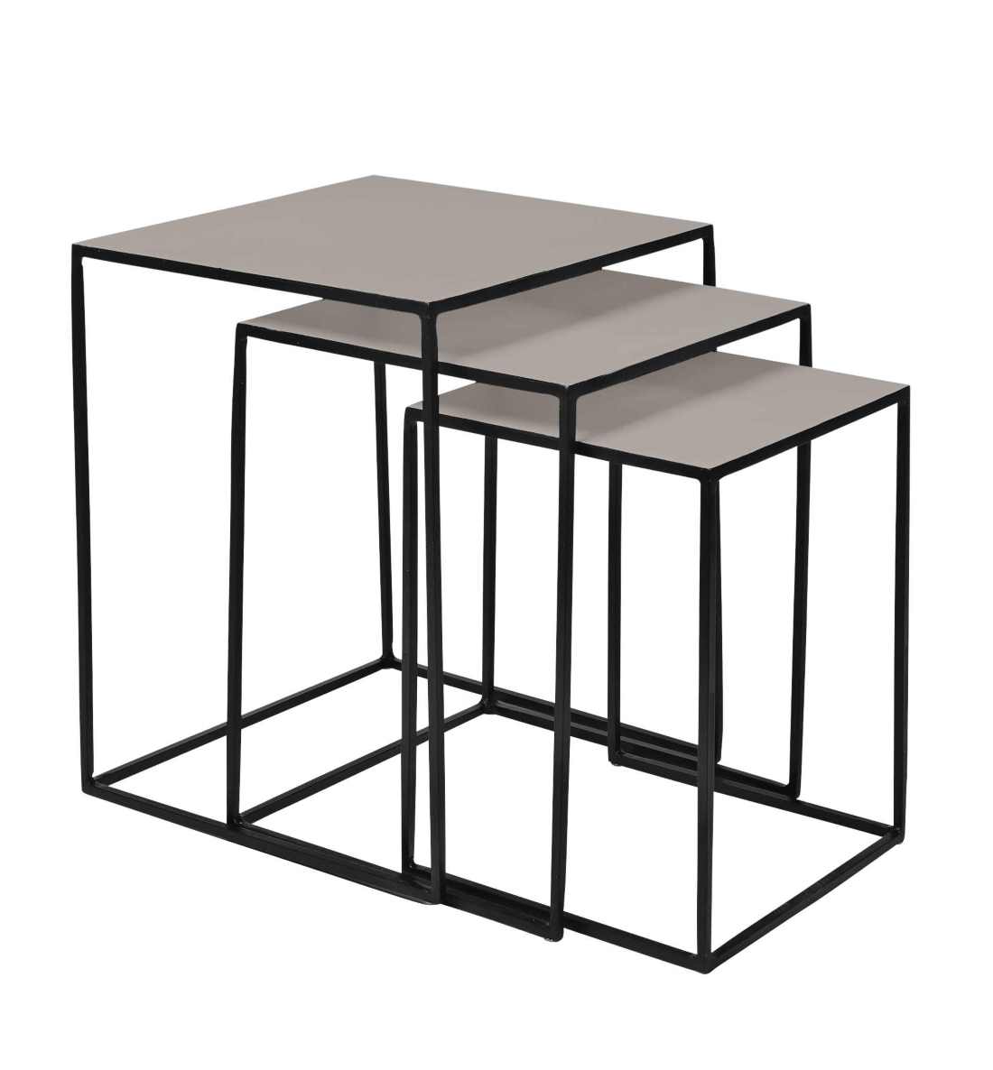 Satsbord FREJA black/ dove top, Broste Copenhagen