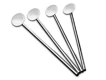Sugrörssked 4-pack Stål