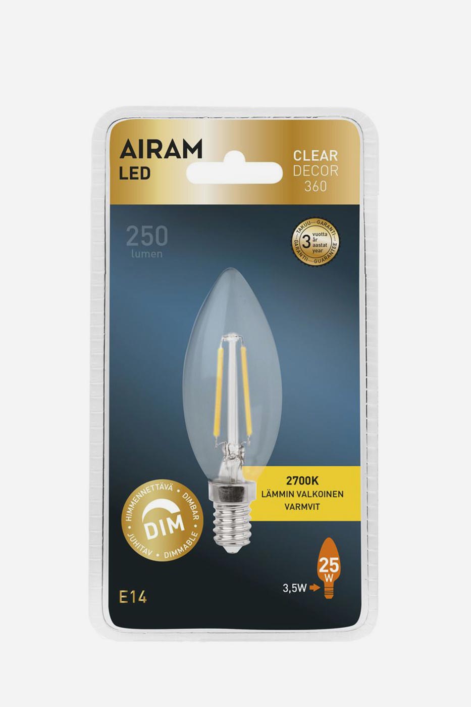 Ljuskälla Filament LED kronljus dimbar