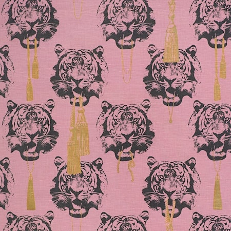 Coco tiger tyg – 1 m, Rosa