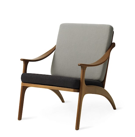 Lean Back Lounge Chair Light sage/Mocca Teak