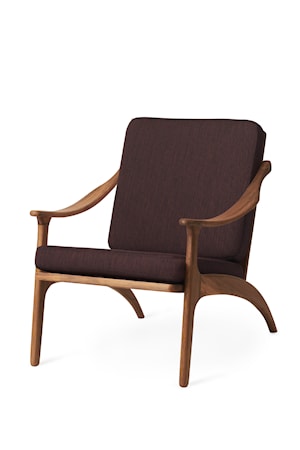 Lean Back Lounge Chair Coffee Brown Teak