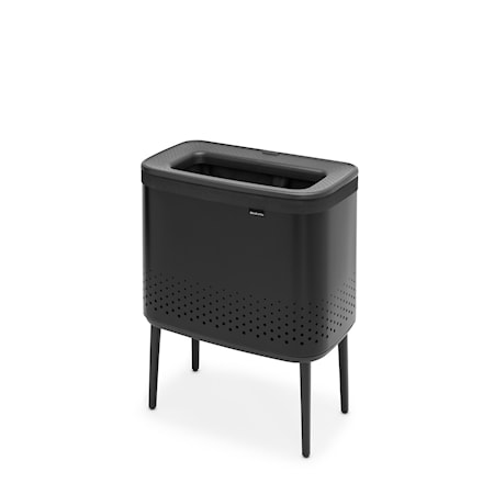 Bo Tvättkorg Mattsvart Plastlock 60L