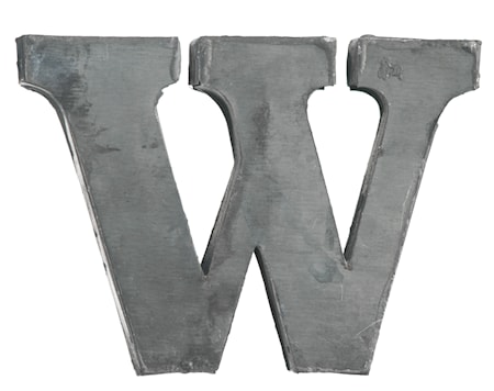 Zinc letter, W