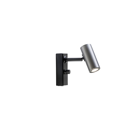 Cato Vägglampa Oxidgrå svart LED enkel
