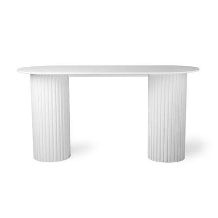 Pillar Sidobord Oval White