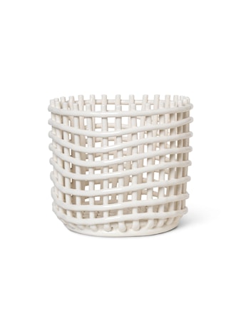 Ceramic Basket - Large - Off-White