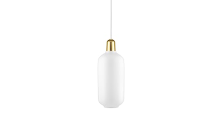 Amp Taklampa Large EU Vit/Mässing