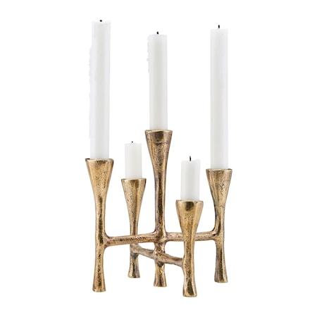 Ljusstake Tristy 5 Ljus Mässingsfinish