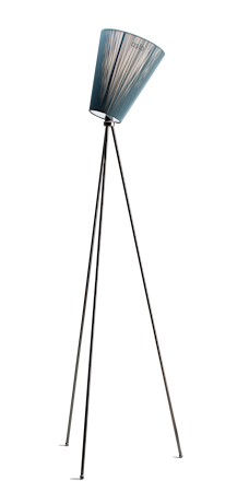 Oslo Wood anniversery edition golvlampa – Grön skärm/Svart fot