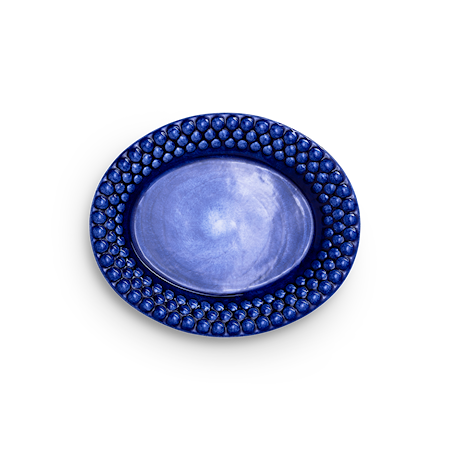 Bubbles Tallrik Oval Blå 20 cm