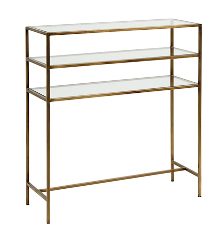 Hall konsolbord Glas/Metall 90x30cm