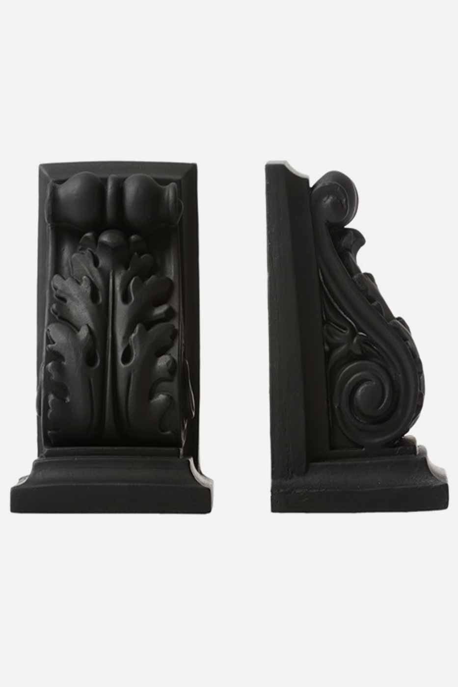 Bokstöd Lito 2-pack 16 cm svart