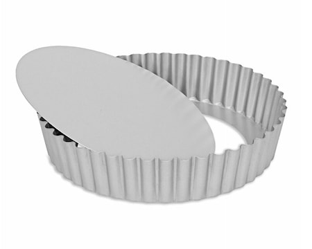 Silvertop pajform hög, silverfärgad Ø25cm H5,5cm Patisse