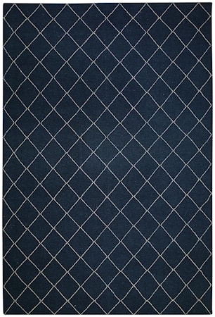 Diamond Dhurry Matta Ull Blue Melange/Off White 184x280 cm