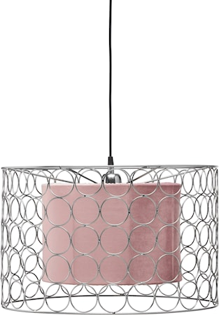 Ring Taklampa 50cm Krom/Klar Rosa