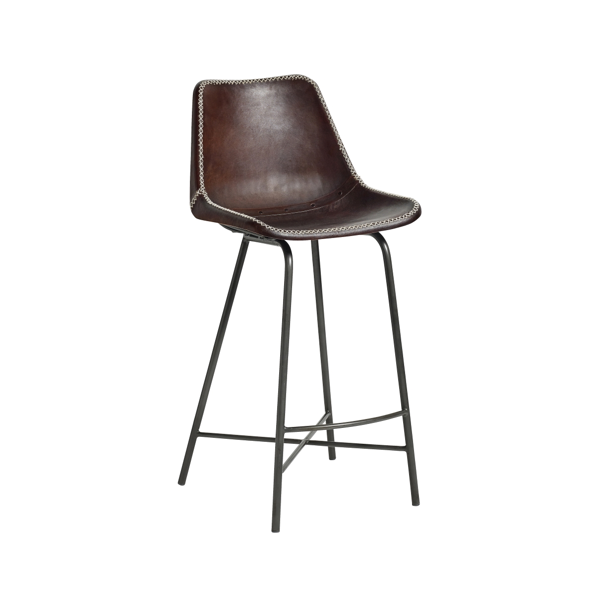 Barstol läder LEATHER CHAIR brun, Nordal
