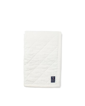Quilted Linen/Viscose Överkast Off White 260x240cm