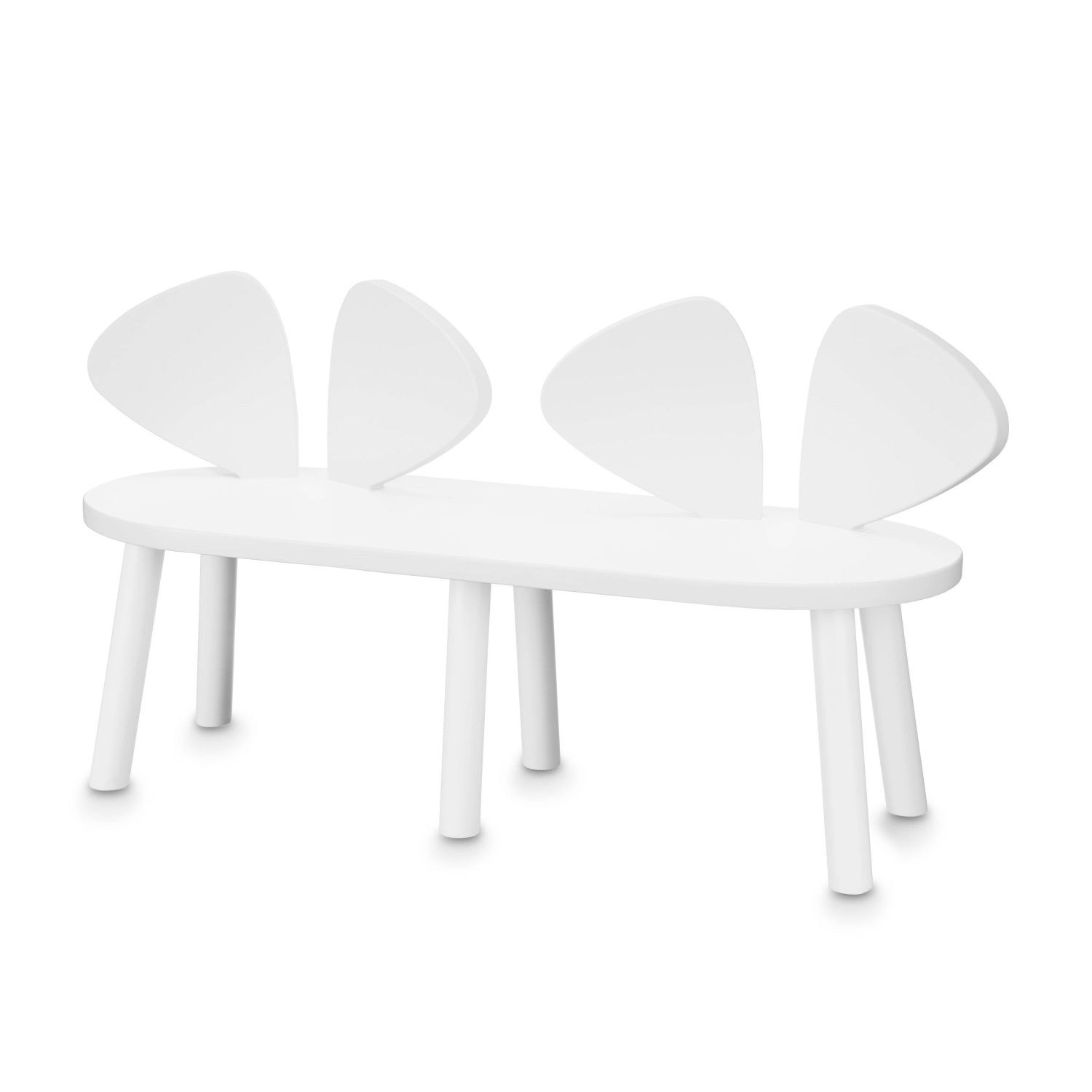 MOUSE BENCH white barnbänk, Nofred