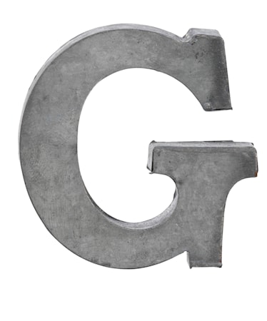 Zinc letter, G