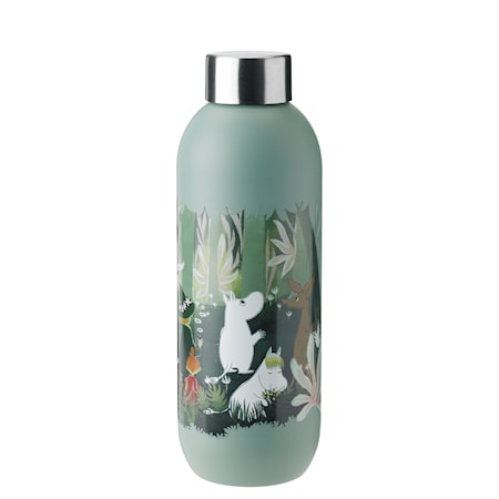 Keep Cool Mumin Vattenflaska Dusty Green 0.75 L