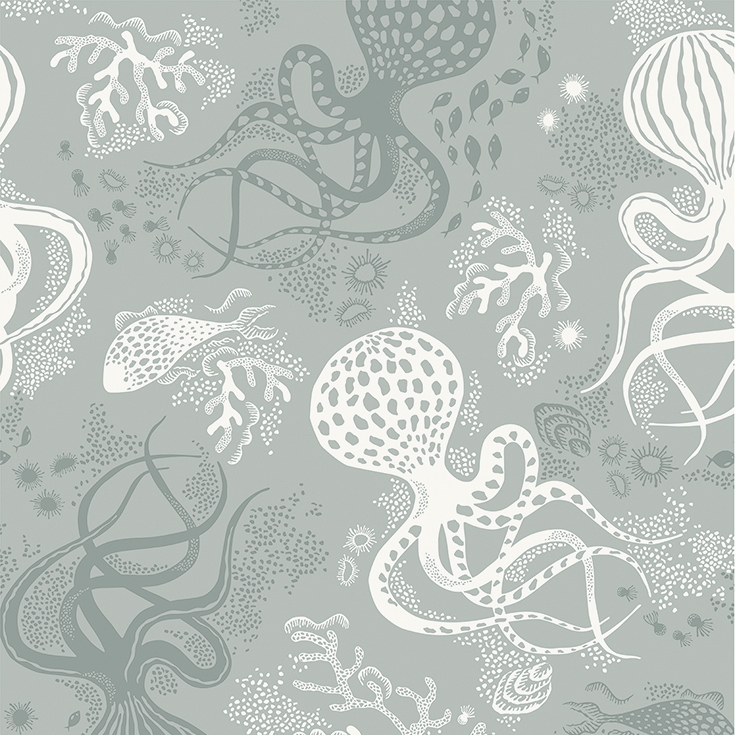 Tapet Aquatic - Dusty aqua, Littlephant