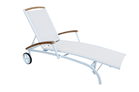 Andy Vilsäng Vit/offwhite Teak