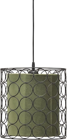 Taklampa Ring Svart/Grön