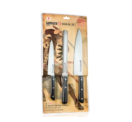 HARAKIRI Knivset 3 delar Svart
