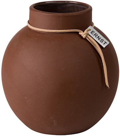 Rund Vas Stengods 14 cm - Rost