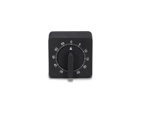 Äggklocka kvadrat svart 6,5 cm