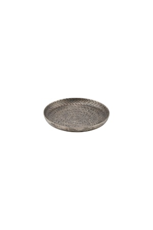 Rattan Bricka Borstad Svart 12 cm