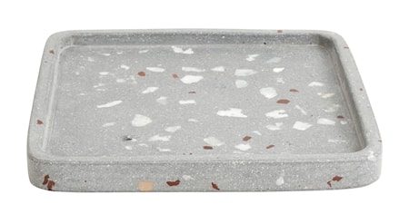 Terrazzo Bricka Grå/Brun Square