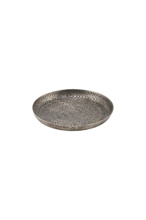 Rattan Bricka Borstad Svart 16 cm