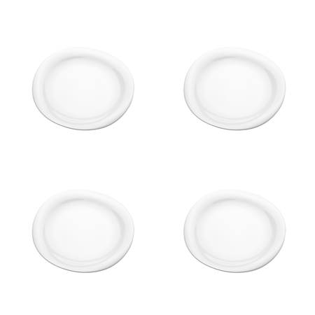 Cobra Lunchtallrik Set Vit 4-pack