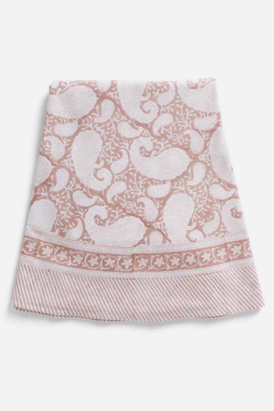 Duk Big Paisley Fuchsia Rose Rund Bomull 180 cm