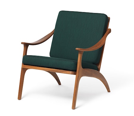 Lean Back Lounge Chair Forest Green Teak